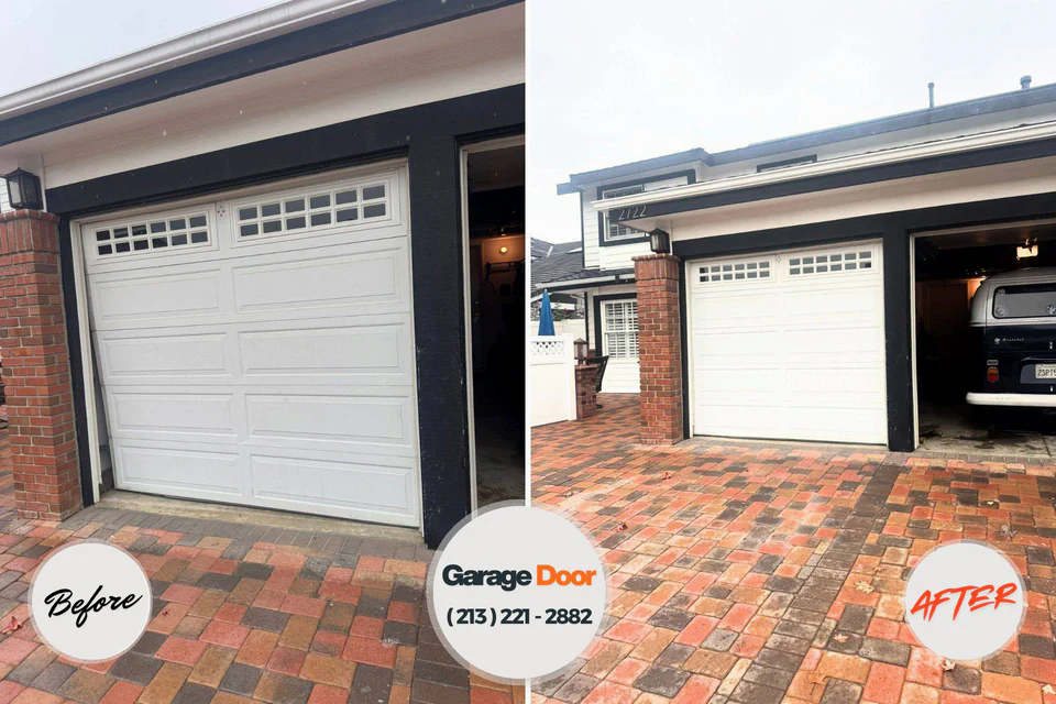 Before and after: garage door company Hutchinson, MN